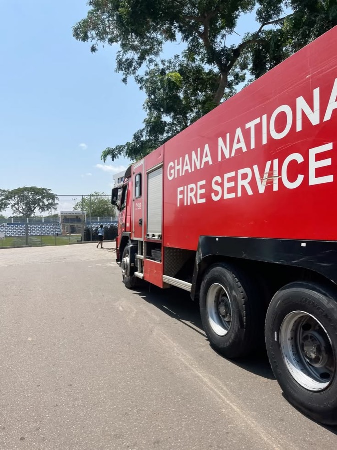A Ghana National Fire Service fire engine